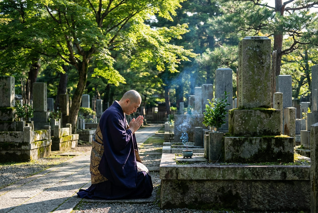 一休堂が手配する僧侶による閉眼供養の様子
